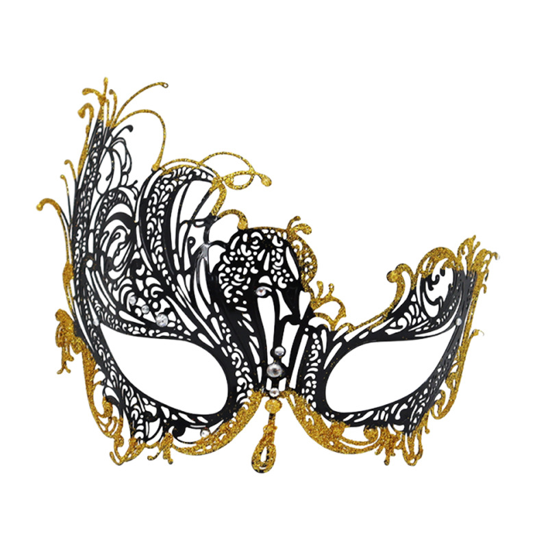 Carnaval Venecia espectáculo de baile de máscaras props hierro forjado máscaras de diamantes máscaras de metal medio cara roja