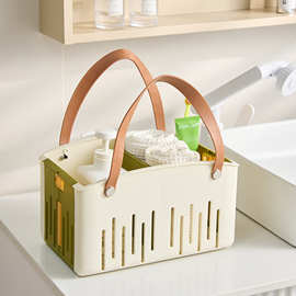 便携式洗澡篮出差旅行手提篮子可折叠干湿分离洗浴收纳筐沥水篮