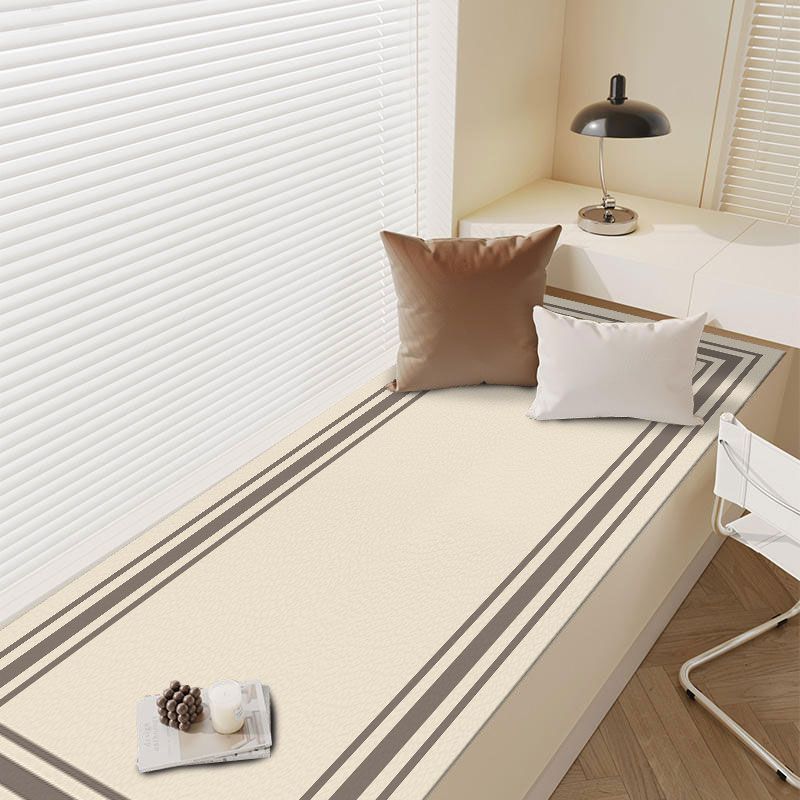 新中式简约素雅水晶绒家用地毯装饰防滑飘窗垫床边毯沙发玄关地垫