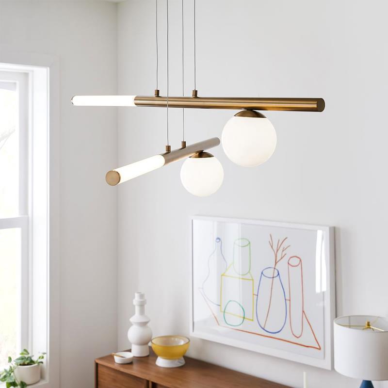 Direct Sales from Zhongshan Factory in Ancient Town: New Nordic Modern Lighting for Dining Room, Simple and Luxurious Living Room Dining Table