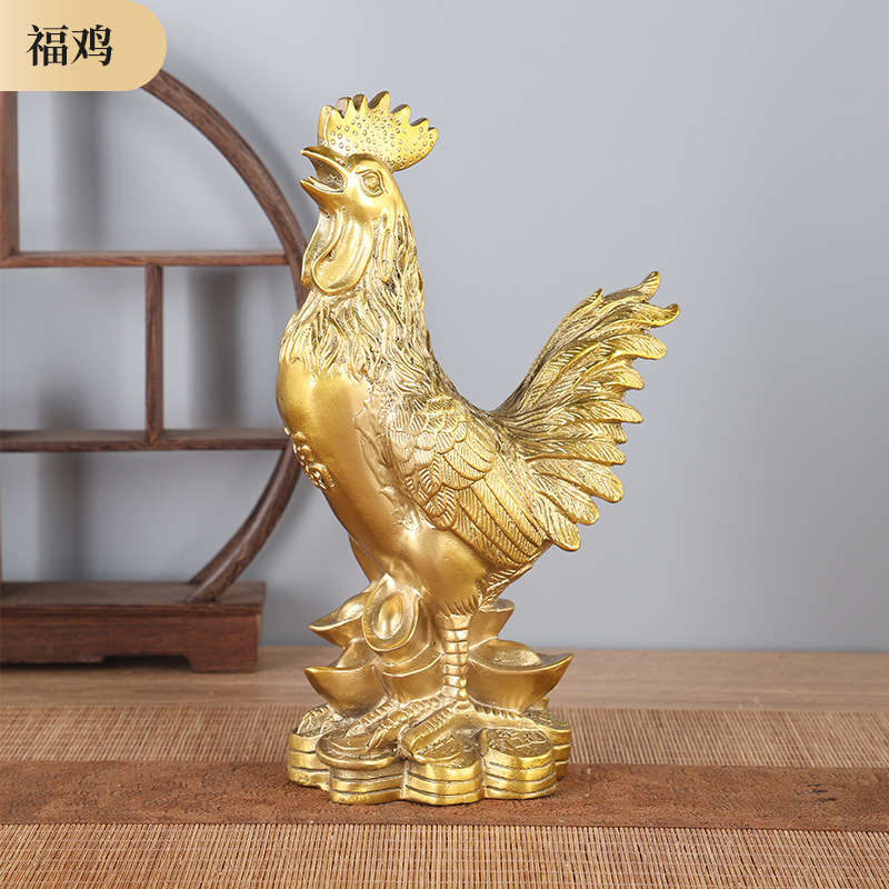真鍮祝福鶏干支鶏銅オンドリインゴットマネー鶏銅工芸品ギフトメーカー卸売|undefined