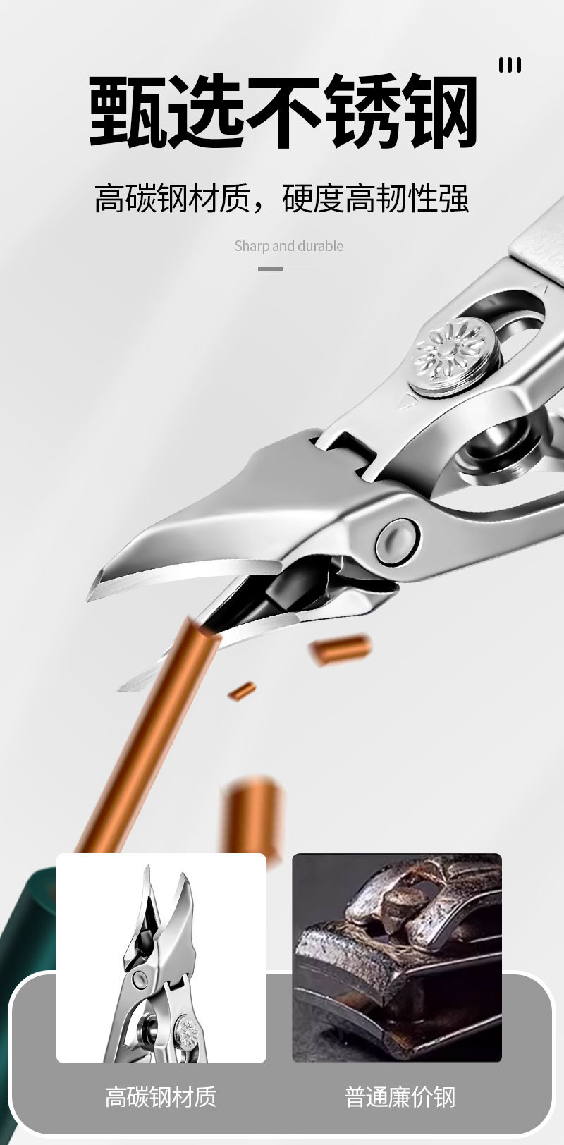 Stainless steel nail scissors, anti-splashing, manicure set