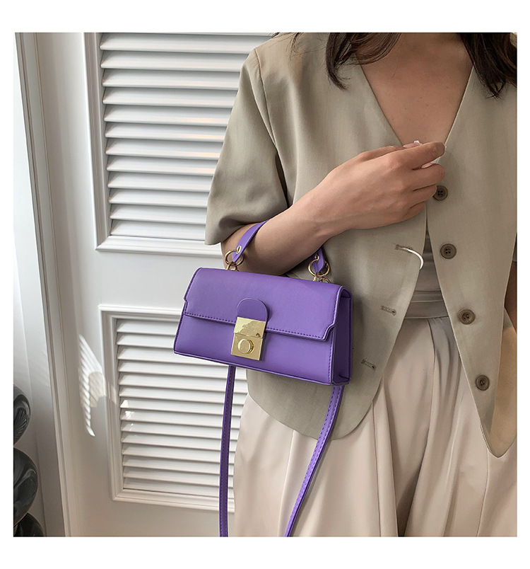 422g Weight Lock Fashion Element Lock clasp Closure Type Single Shoulder Strap Strap Type Square Bag Bags Type Daily, Street Occasion Pu Leather Material Solid Color Pattern All Seasons Season Women's Gender Elegant, Streetwear Style Square Shape Small Size Women's Small Pu Leather Solid Color Elegant Streetwear Lock Square Lock Clasp Square Bag 19