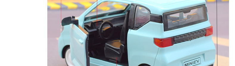 仿真五菱宏光MINI EV合金玩具车批发