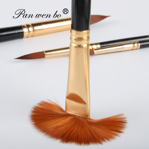 Set of 5 Pencil Brush for Cross-border Watercolor Gouache Oil Painting, Wholesale Art Drawing Brush Nylon Hair Paint Brush