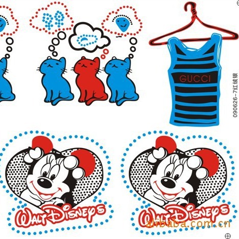 植绒烫画 T恤烫画 烫印 植绒烫画 衣服烫画