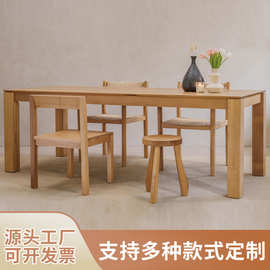 厂家供应实木餐椅家用简约茶桌椅设计复古桌椅组合简约实木餐椅