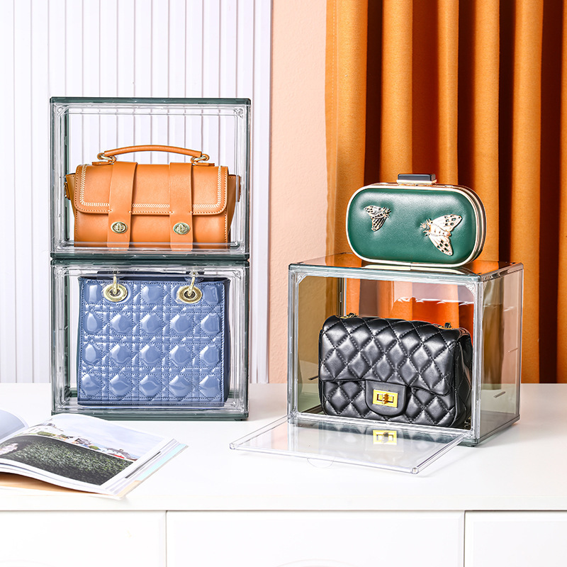 Caja de almacenamiento transparente bolsa vitrina de almacenamiento de escritorio en casa de almacenamiento artefacto cosméticos libro organizador rack de almacenamiento