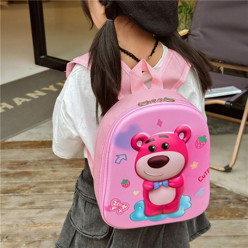 2023 nuevo 3D duro cáscara de los niños mochila de las niñas lindas pequeña mochila cómodo ligero niños mochila casual