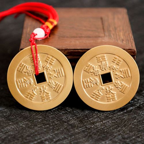 Pure copper mountain ghost money, antique money, pure copper large and small household antique money, evil spirits money, gossip coins