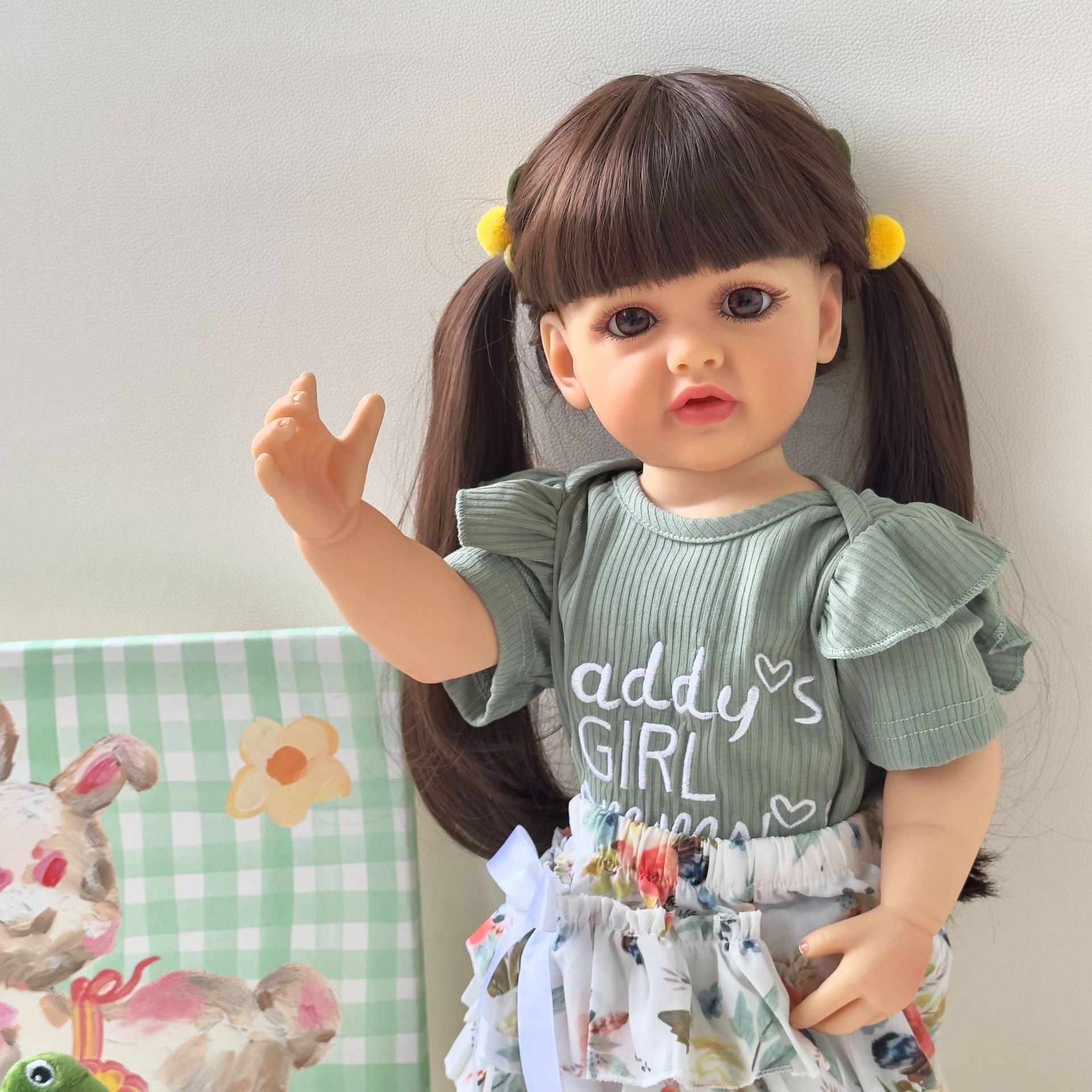 NPK productos genuinos 55cm hoja de loto manga corta completa simulación de pegamento muñeca Betty transfronteriza