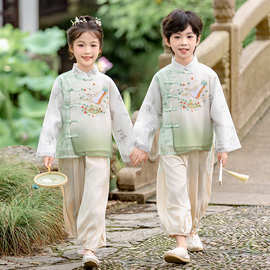 男童汉服春秋季中国风日常女童唐装高端超仙新中式古装儿童表演服
