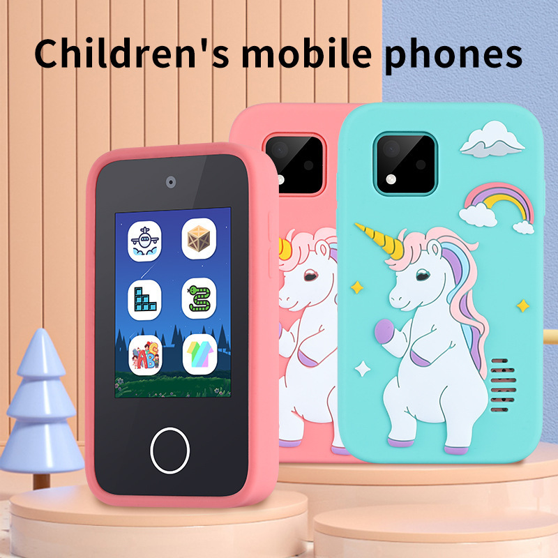 Nuevos productos transfronterizos de pantalla táctil de 2,8 pulgadas para niños cámara de dibujos animados juegos de dibujos animados MP3 cámara de video
