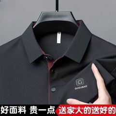 跨境夏季polo衫中青年爸爸短袖T恤男新款宽松轻商务休闲体恤男装