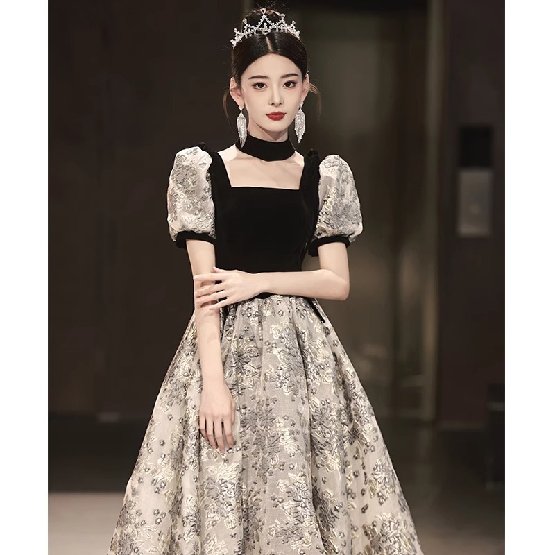 Elegant Evening Dress for Women, New Style, Light Luxury, Niche, Suitable for Students, Coming-Of-Age Ceremony, Art Exam, Host, and Elegant Ball Gown