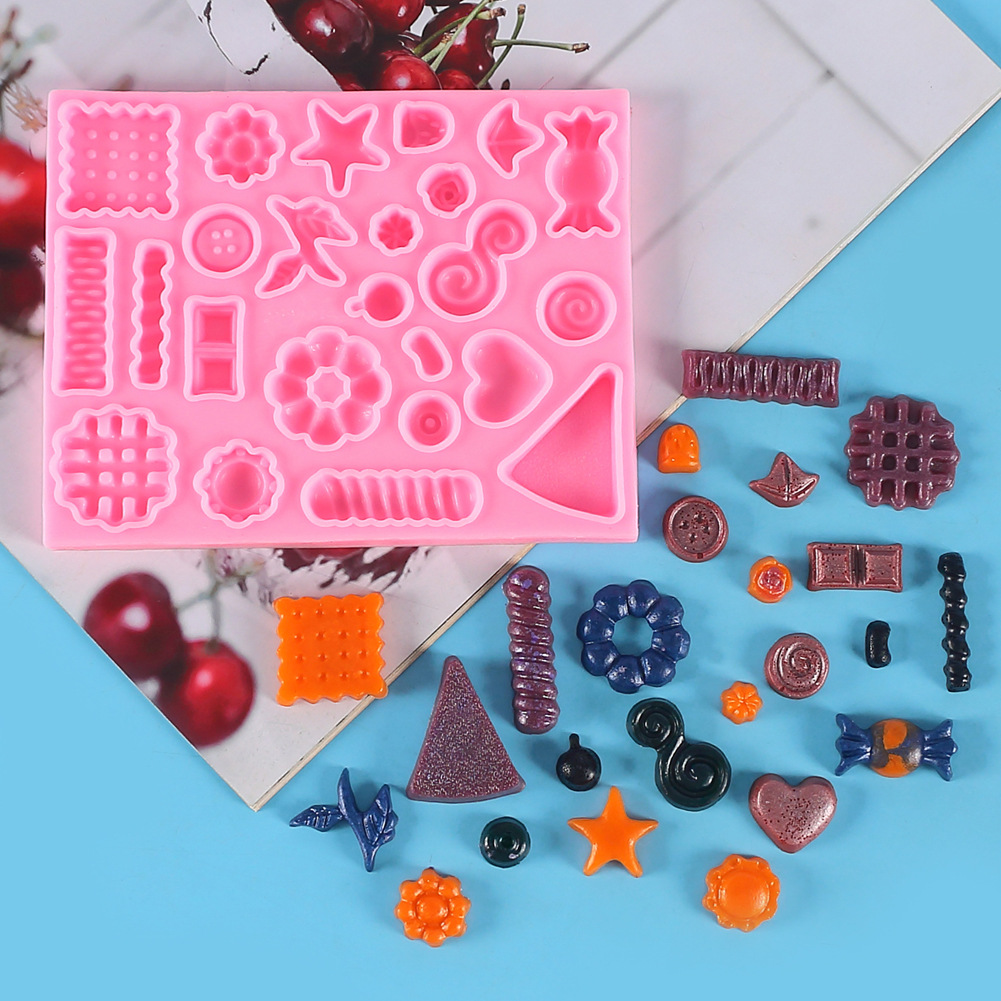 diy candy cake silicone mold cartoon little man bow heart candy cookie chocolate silicone mold