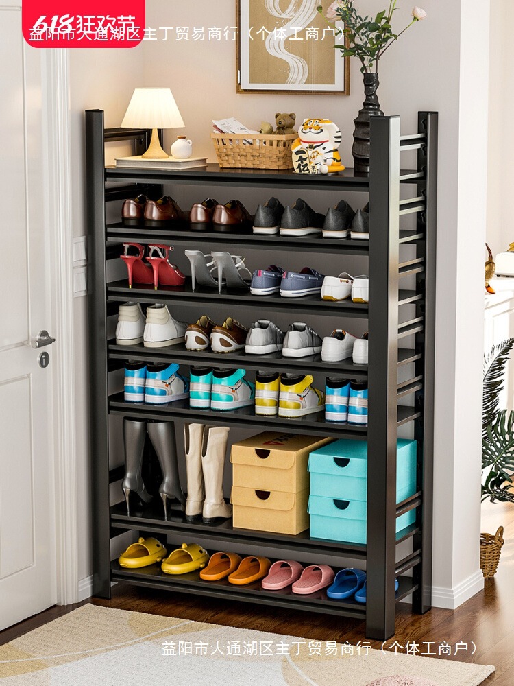 家用鞋架室内门口钢制多层鞋柜金属收纳架入户玄关铁艺置物架铁架
