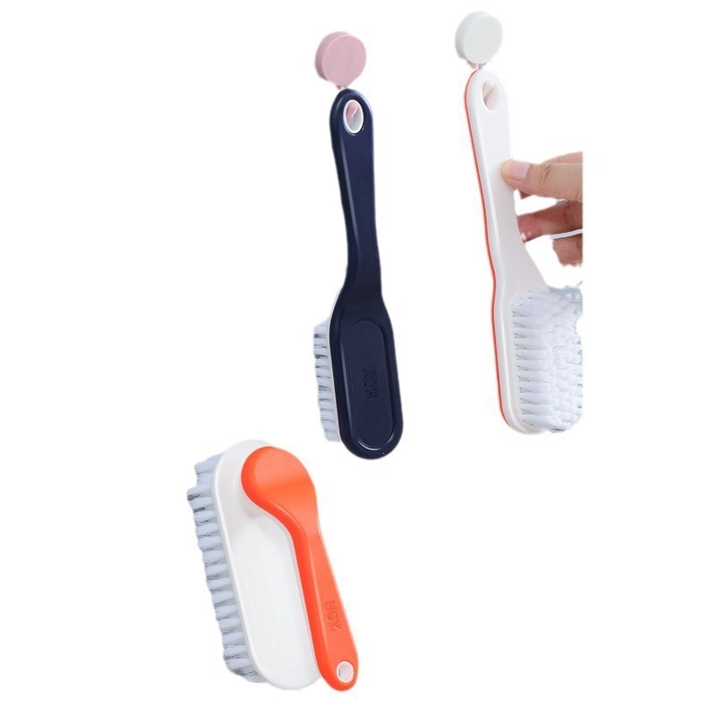 cepillo de zapatos multifuncional de mango largo cepillo de zapatos de plástico colgable cepillo de limpieza de grietas doméstico cepillo de pelo suave no dañando los zapatos