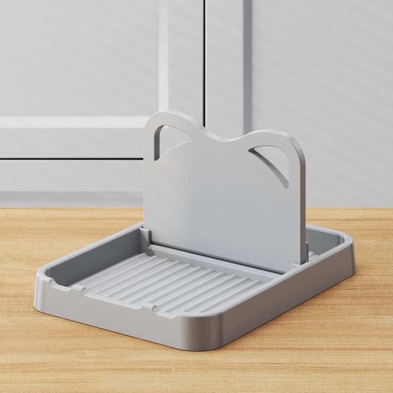 Kitchen Pot Lid Drain Rack Multifunctional Storage Rack Household Countertop Cutting Board Knife Holder Integrated Storage Rack No Installation Required 3