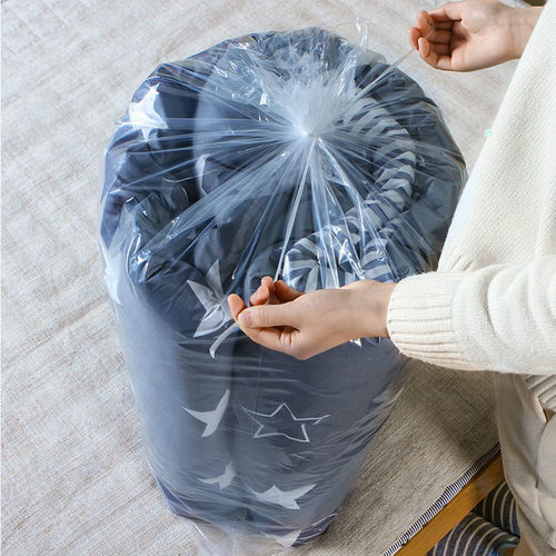 Sheet set storage bag, packed with cotton-filled bags, clothing dust-proof bag, transparent dust-proof, thickened plastic moving bag