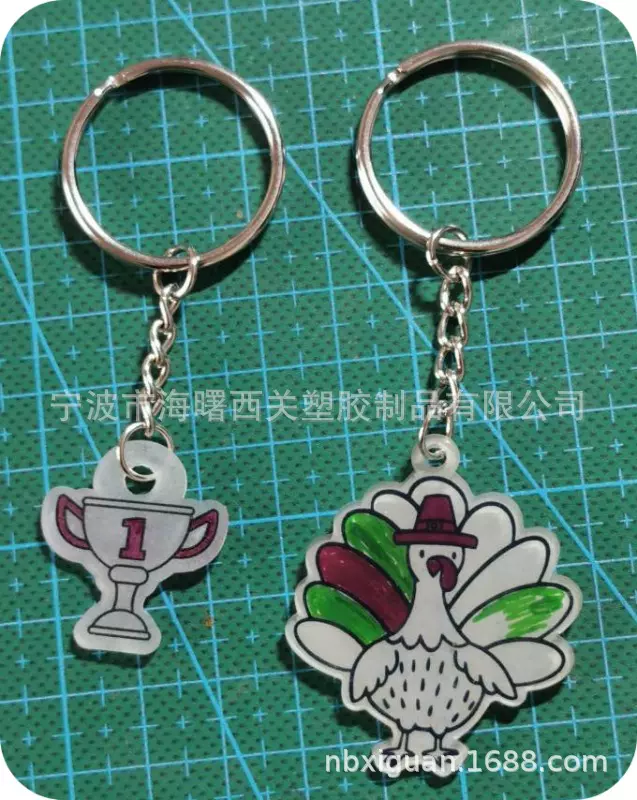 彩印热缩片批发收缩片厂家直供奇特的塑料片饰品挂件益智玩具