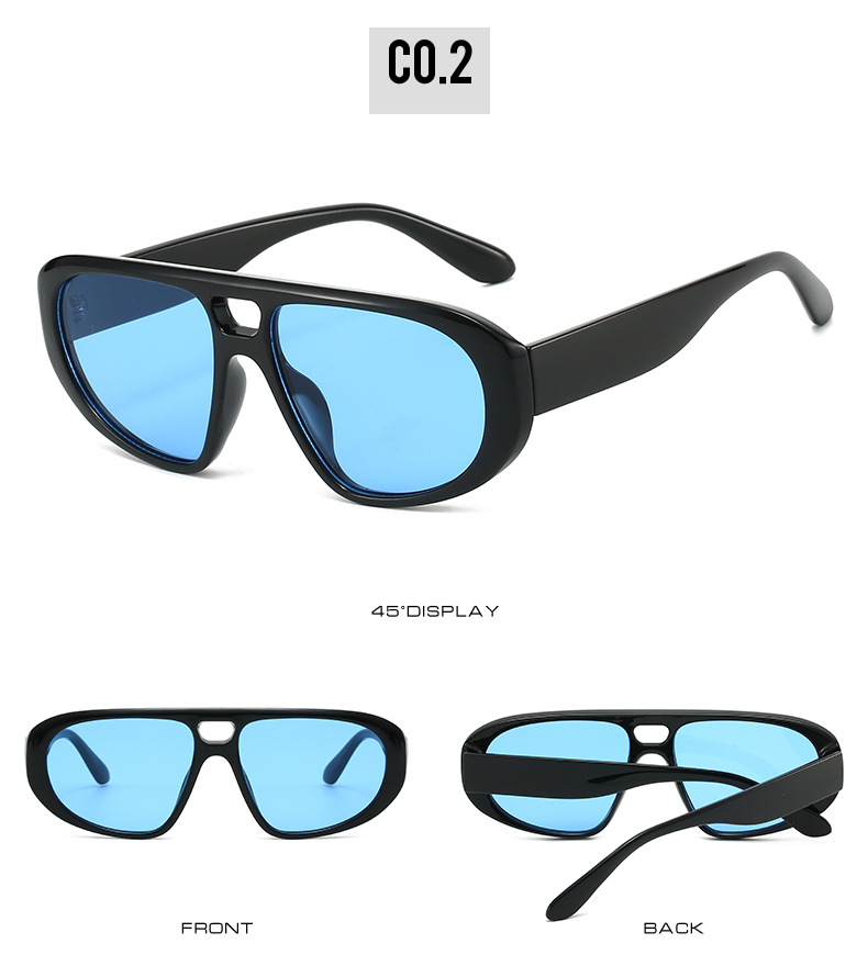 Trendy Aviator Toad Frame Sunglasses Retro High End Large Frame Anti Ultraviolet Sunglasses_voghion.com