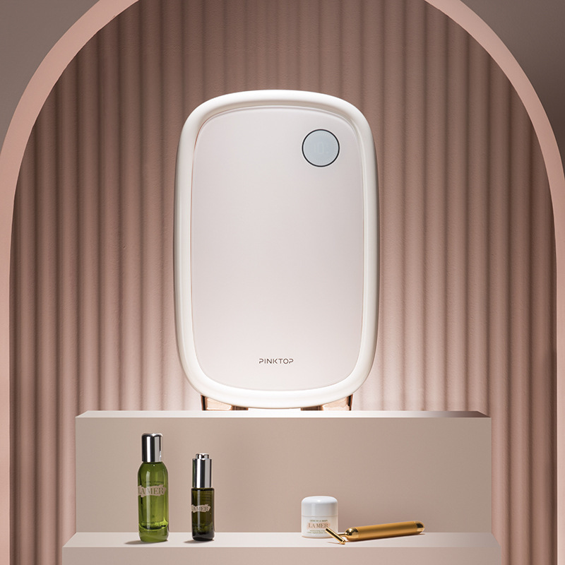 Procesamiento personalizado de aluminio retrógrado refrigerador cosmético mini portátil de 12L caja de almacenamiento de dormitorio personalizada