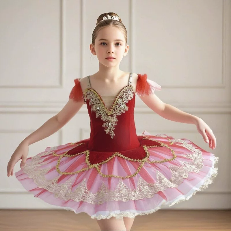 Девушки балетные юбки высокого класса Детский профессиональный костюм для танцев «Лебединое озеро»