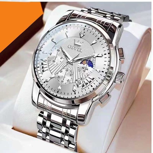 Men's Multi-functional Fashion Quartz Watch Business Steel Strap Men's Wrist Watch Casual Men's Watch