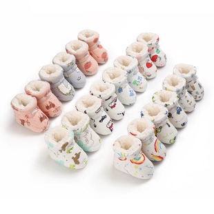 Li Haisheng winter baby cotton shoes 0-1 years old baby cute cartoon casual warm toddler shoes
