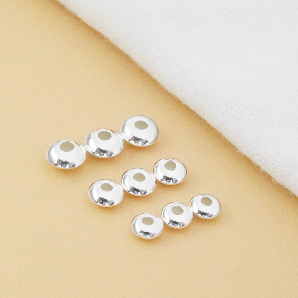 3g Weight Beads Jewelry Making Type DIY Jewelry Accessories Classification 1 Piece Quantity 925 Sterling Silver Material Solid Color Pattern Simple Style Style 1 Piece 925 Sterling Silver Solid Color Jewelry Accessories 1