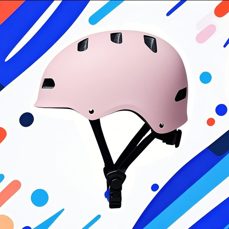 Children's Helmet, Roller Skating, Skateboard, Plum Blossom Helmet, Boys and Girls Cycling Safety Helmet, Adjustable Cross-Border Certified Protective Equipment
