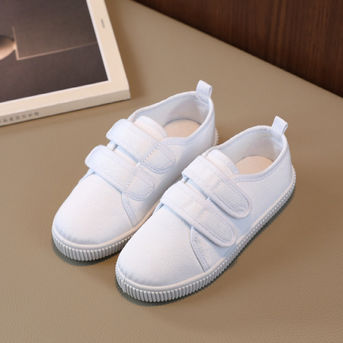 Spring New Children's Performance Canvas Shoes Indoor Dance Shoes for Kindergarten Unisex Magic Paste
