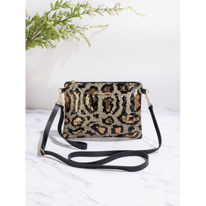Nueva bolsa de leopardo, nueva bolsa de cena con cremallera de diafragma, cadena de moda de alto nivel, bolso de mano de hombro para mujeres. image 7