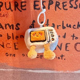Cartoon Cute Microwave Oven Plush Toy Super Cute Electrical Appliance Gourmet Pendant Doll Amusement City Grab Machine Doll