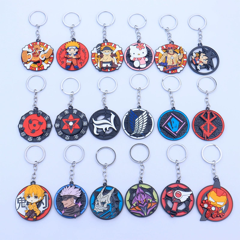 Двумерный Наруто Пираты Аниме Игра Вращающийся брелок Автомобильный брелок Маленький подарочный брелок