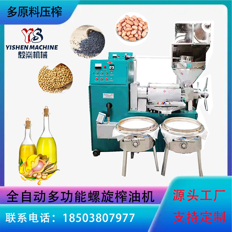 全自动茶籽核桃压榨机 全新菜籽花生榨油机 中型螺旋榨油机