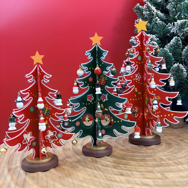New Kidsren's DIY Wooden Christmas Tree Ornaments Wholesale Three-Piece Christmas Educational Handmade Christmas Decoration Supplies New Kidsren's DIY Wooden Christmas Tree Ornaments Wholesale Three-Piece Christmas Educational Handmade Christmas Decoration Supplies