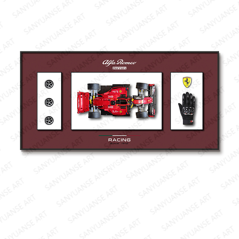 Sala de estar Entrada Dormitorio infantil Pintura decorativa Bloque de construcción tridimensional creativo Motocicleta Fondo de sofá Pintura de pared Mural de dormitorio