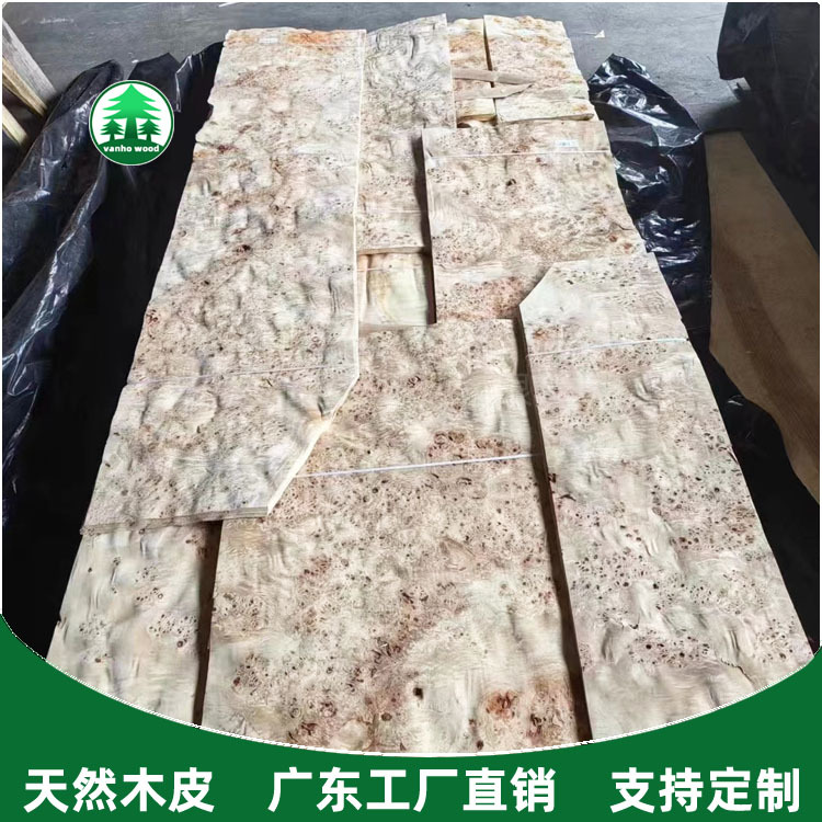 白杨树榴木皮天然木皮veneer实木皮vanho
