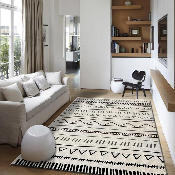 Alfombra nórdica sala de estar sofá mesa de café manta moderna minimalista Luz de lujo Casa dormitorio totalmente cubierto área grande puerta mat image 12