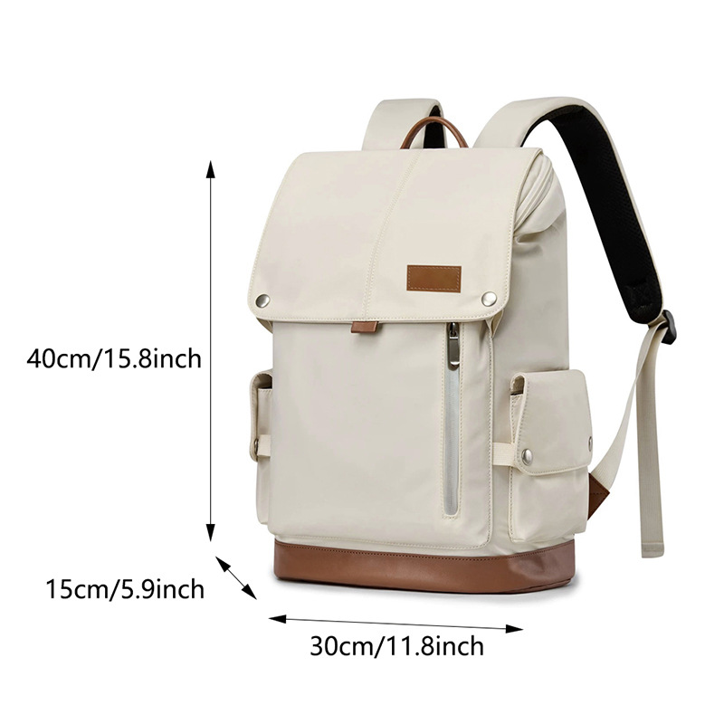 Mochila de moda de color contraste de alta capacidad de 16 pulgadas bolsas de computadora mochila de ocio al aire libre para hombres y mujeres soporte LOGO personalizado