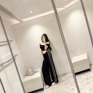 Cher 巧儿【慵懒sport】休闲运动裤女韩系慵懒百搭宽松显瘦直筒裤