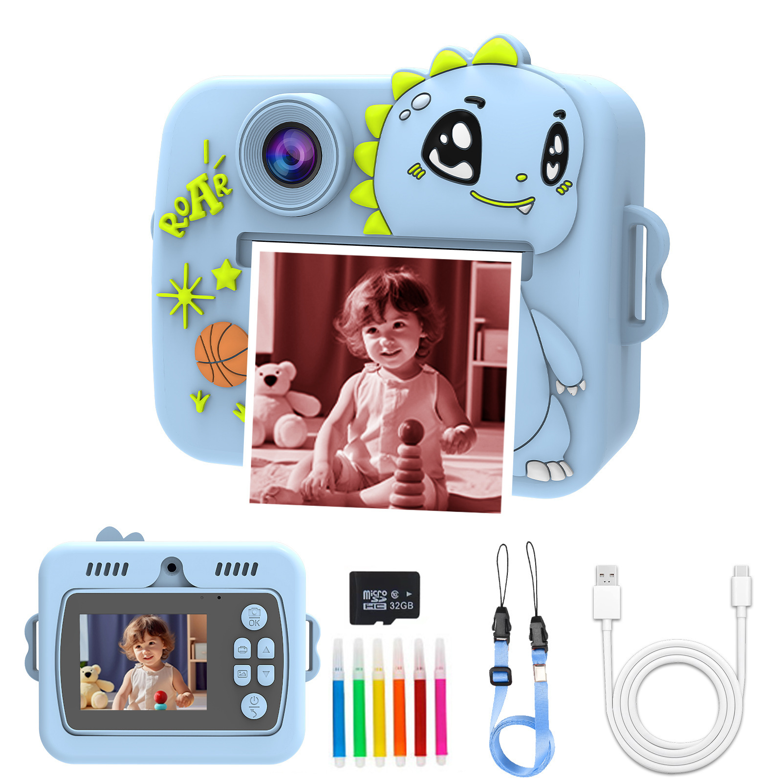 (Cross-border trading), polaroid, cartoon camera
