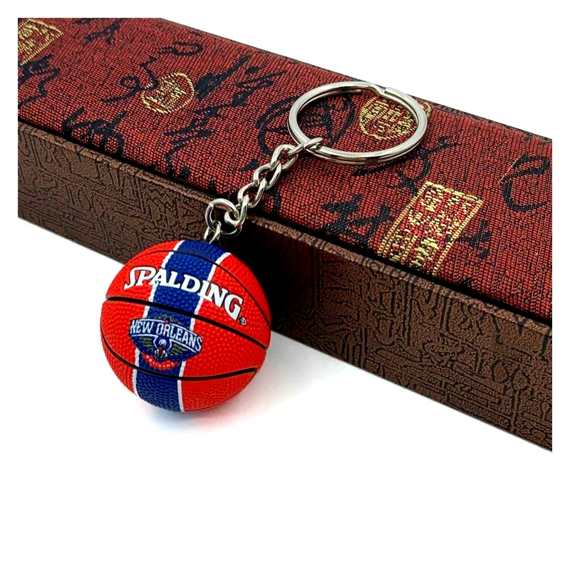 Баскетбольная брелочная подвеска в виде мини-шара NBA, 7,75 × 6,23 × 5,85 см, смешанные цвета команд