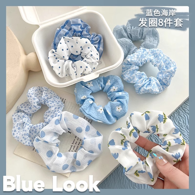 大肠发圈高级感皮筋扎头发2025新款头绳头花女森系仙发饰头饰发绳