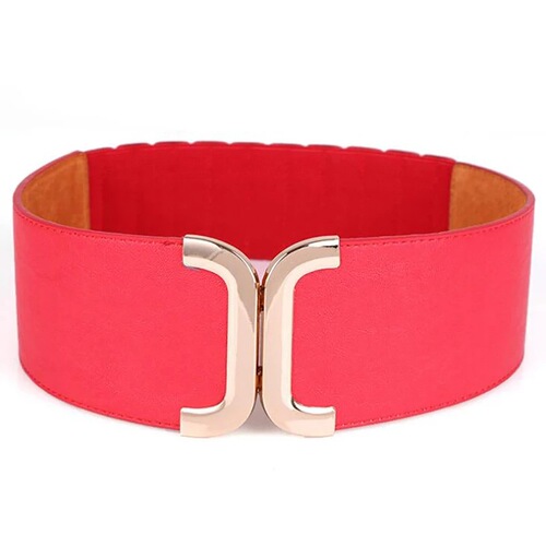 Simple body shaping women's wide belt fashion solid color elastic elastic waist belt dress decorative women's girdle