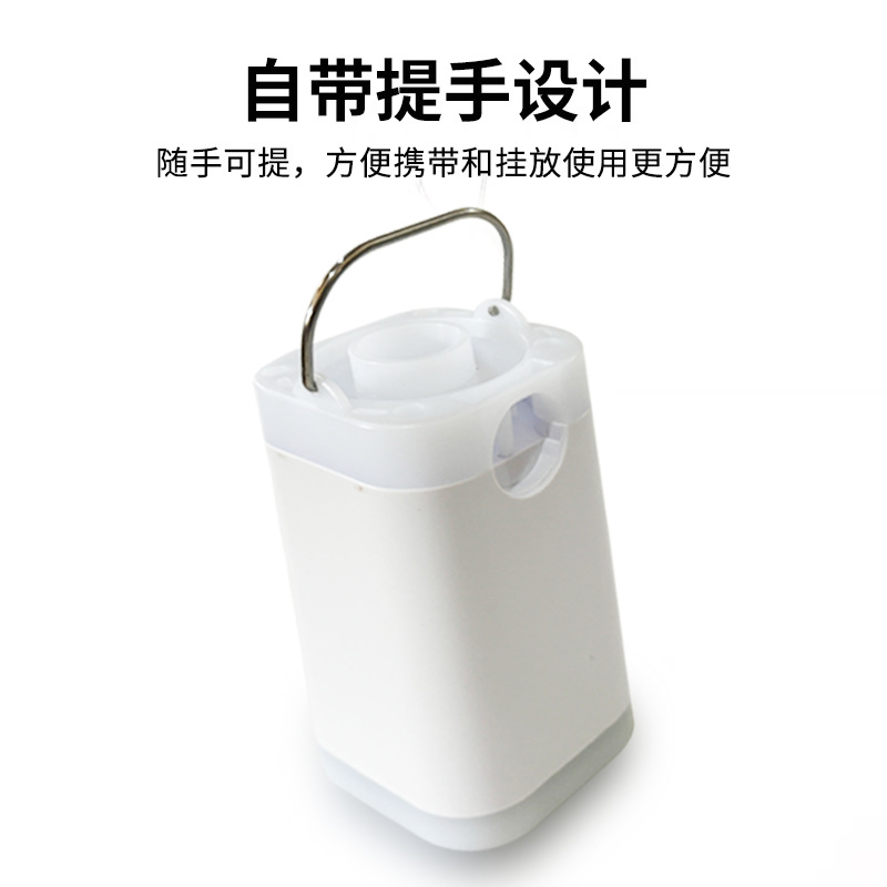 灯光版户外充气泵无线照明小巧便携充气床充气沙发锂电充气泵跨境