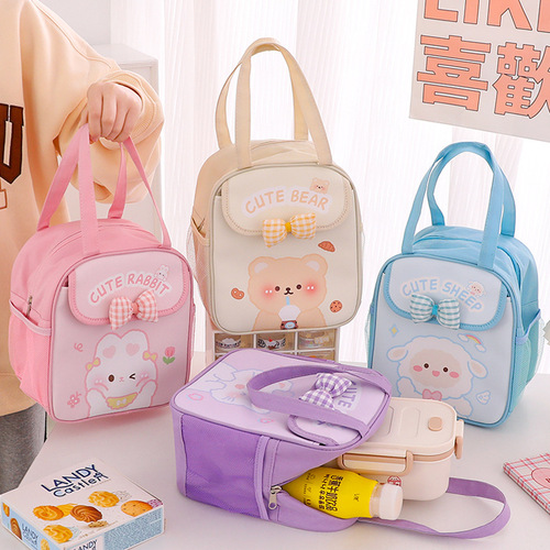 Student Insulated Lunch Bag Storage Bag Large Capacity Portable Lunch Box Bag Thickened Aluminum Foil Film Lunch Bag Bag Wholesale