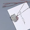 Hello kitty, cute fashionable crystal pendant with bow, chain for key bag , European style, diamond encrusted